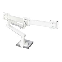 Elevate Dual Monitor Arm 58 - 2×6 kg, gasfjädrad, dual bar, vit